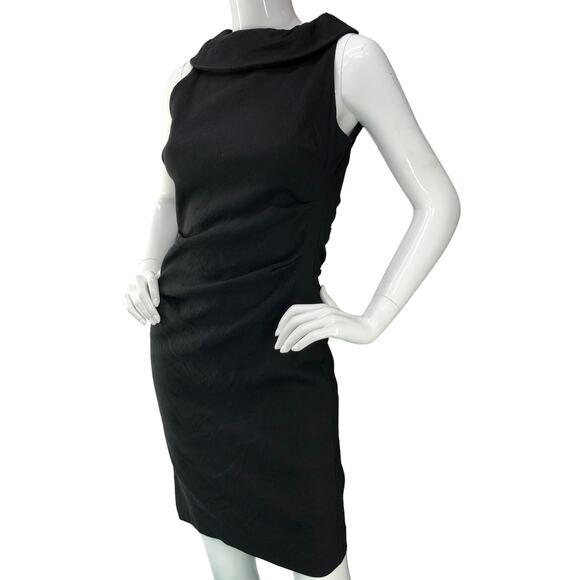 Sara Campbell Womens Size XS The Hoda Magic Midi Dress Linen Blend Black - Picture 1 of 14